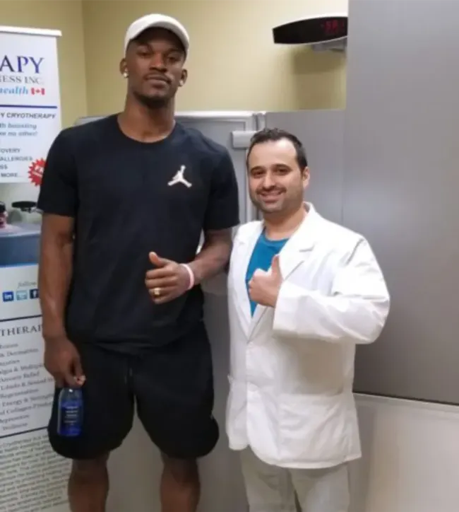 NBA star Jimmy Butler visiting Cryotherapy Toronto